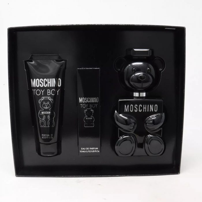 MOSCHINO Toy Boy 3 pcs Men's Perfume Gift Set (3.4oz edp sp,3.4oz Perfumed Body Gel,10ML edp sp) - Image 2