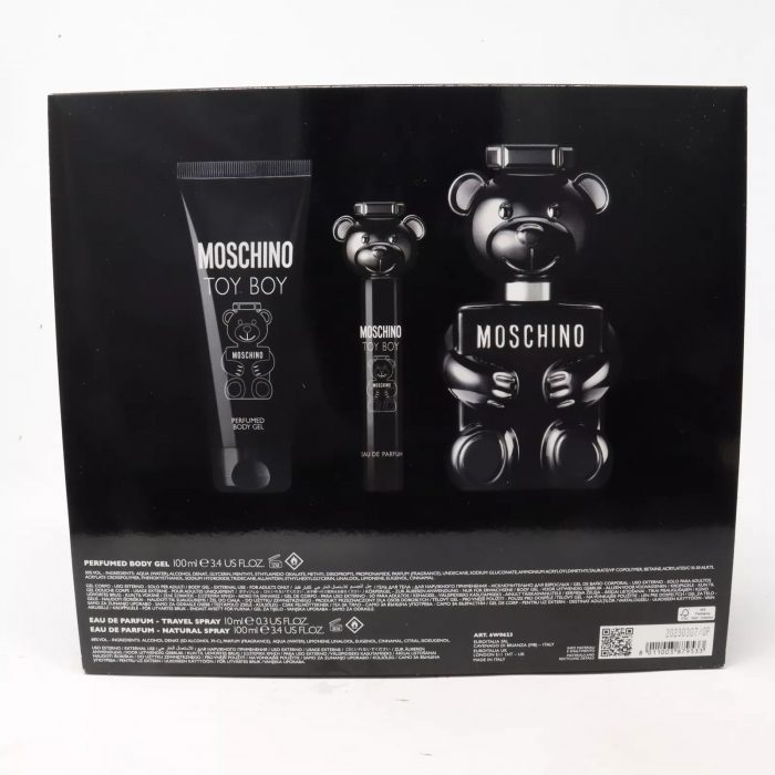 MOSCHINO Toy Boy 3 pcs Men's Perfume Gift Set (3.4oz edp sp,3.4oz Perfumed Body Gel,10ML edp sp) - Image 3