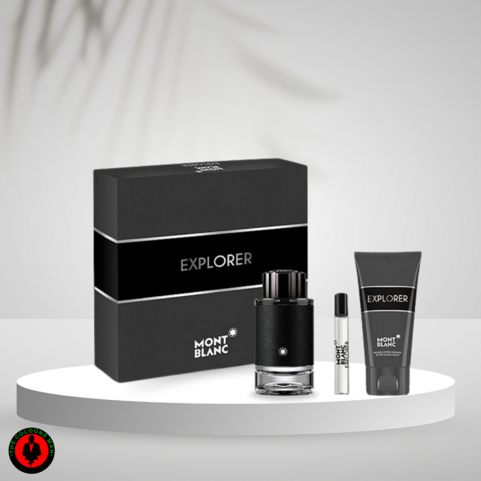 Mont Blanc Explorer For Men 3PC SET (3.3oz edp sp,3.3oz Shower Gel,7.5ml edp sp)