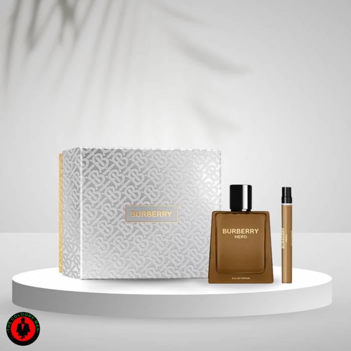 Burberry Hero 2 Pc Gift Set For Men EDP SP 3.4, SP 0.33 oz