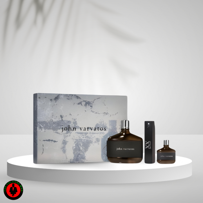 John Varvato for Men 3PC Gift Set (H/B)(LI FREE) (4.2oz edt sp,15ml edt spl,17ml edt travel sp)
