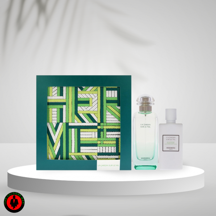 Un Jardin Sur Le Nil 2PC Gift Set for Unisex (H/B) (3.3oz edt sp,2.7oz Body Lotion)