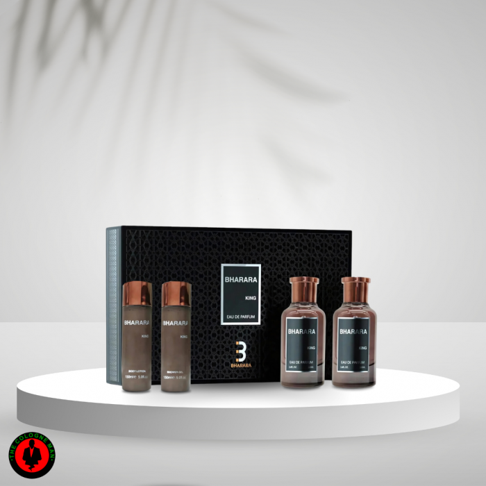 Bharara King 4 Gift Pc Set for Men EDP SP (3.4, SG 6.8, AS 3.4, BL 5.0 OZ)