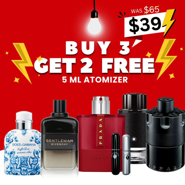 The Cologne Man - Buy 3 5ml Atomizer Get 2 Free For Men
